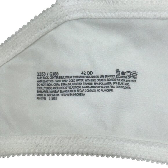 Bali Womens White Underwire Minimizer Bra 42DD Unlined Full Coverage - Picture 4 of 11